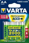 Varta Ready2Use HR06 1350 mAh Wiederaufladbarer Akku AA...