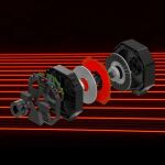 Thrustmaster T598-P Schwarz, Rot USB Lenkrad + Pedale Analog / Digital PC, PlayStation 4, PlayStation 5