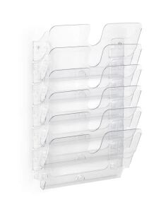 Durable FLEXIPLUS Prospektständer 6 Regale Transparent