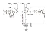 Equip 650152 13"-27" Bewegliche Dual Monitor/LCD-Tischhalterung