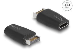 DeLOCK Adapter USB 10 Gbps Typ-E Key A Stecker zu USB Type-C Buchse schwarz
