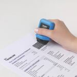 Trodat ID Protector Tintenroller, Himmelblau, Kissen Schwarz (Eng Verpackung, Gebrauchs