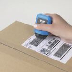 Trodat ID Protector Tintenroller, Himmelblau, Kissen Schwarz (Eng Verpackung, Gebrauchs