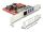PCI Expr Card Delock 3x USB3.0 ext + 1x RJ45 LowProfile