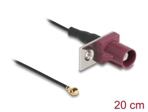 DELOCK Antennenkabel FAKRA D Stecker zu MHF I ST 1,13-20cm
