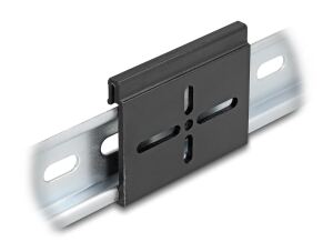 DELOCK Aluminium Montageclip für Hutschiene 60x47,8mm schw.