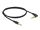 DELOCK Klinkenkabel 3.5mm 4Pin-St > St gewinkelt 1.0m schwar