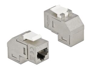 DeLOCK Keystone Modul RJ45 Buchse zu RJ45 Buchse Cat.6A 90° gewinkelt
