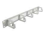 DELOCK 19" Kabelmanagement Bürstenleiste 5 Bügel 1 HE grau