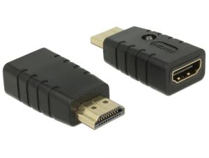 DeLOCK 63320 Kabeladapter 1 x HDMI-A 19 pin Schwarz