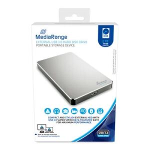 MediaRange MR997 Externe Festplatte 2 TB 5400 RPM 2.5" Micro-USB B 3.2 Gen 1 (3.1 Gen 1) Silber