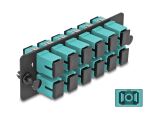 DELOCK LWL Adapter Panel SC Simplex OM4 12 Port aqua