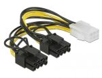 DELOCK Stromkabel 6Pin PCIe -> 2x 8Pin PCIe BuSt 15cm