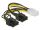 DELOCK Stromkabel 6Pin PCIe -> 2x 8Pin PCIe BuSt 15cm