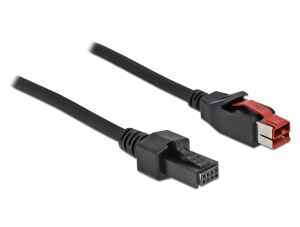 DeLOCK PoweredUSB Kabel Stecker 24 V zu 2 x 4 Pin Stecker 4 m für POS Drucker und Terminals