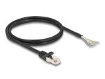 DeLOCK Kabel RJ50 Stecker zu offenen Kabelenden S/FTP 1 m schwarz