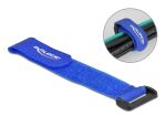 DELOCK Klett-Kabelbinder m. Schlaufe L190x B25mm blau 5Stk.