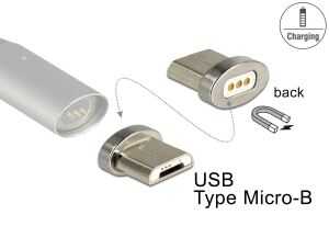 DELOCK Magnetischer Adapter USB Typ Micro-B Stecker