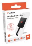 Verbatim SnapBack Ultra Slim SSD 512GB USB Typ-C USB 3.2 Gen 2x2 Schwarz
