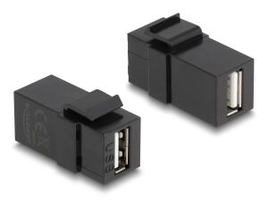 Delock Keystonemodul USB 2.0 A Buchse zu USB 2.0 A Buchse SW