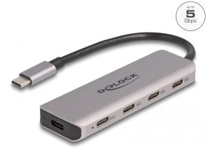 DELOCK USB 5 Gbps 4 Port USB Type-C Hub mit USB Type-C