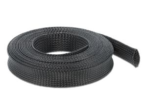 DELOCK Geflechtschlauch dehnbar 5 m x 25 mm schwarz