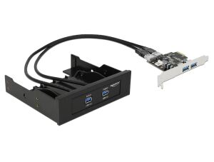 DELOCK FrontPanel 3,5" 2x USB3.0 + PCIe Card (4x USB3.0)