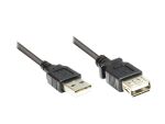 Alcasa 2511-OF5S USB Kabel USB 2.0 5 m USB A Schwarz