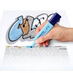 Staedtler 364 C4 E1 Marker 4 Stück(e) Meißel Schwarz, Blau, Türkis, Violett
