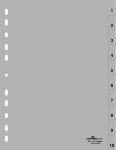 Durable 6511-10 Numerischer Registerindex Polypropylen...