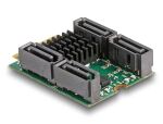 DeLOCK Konverter M.2 Key B+M Stecker zu 4 x SATA Stecker...