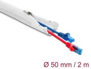 DELOCK Geflechtschlauch mit Reißverschluss 2 m x 50 mm weiß