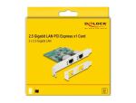 DeLOCK PCI Express x1 Karte zu 2 x RJ45 2,5 Gigabit LAN RTL8125