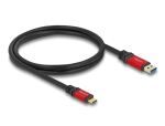DeLOCK USB 10 Gbps Kabel USB Typ-A Stecker zu USB Type-C Stecker 1 m rot Metall
