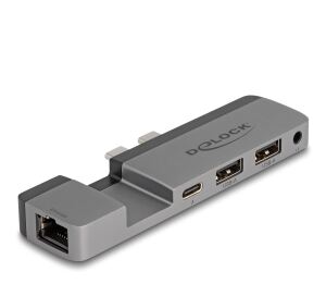 DeLOCK Dockingstation für MacBook Pro / MacBook Air Thunderbolt 4 mit 5K Auflösung / 100 W PD / 10 Gbps Hub / LAN / Audio