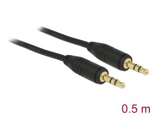 DELOCK Klinkekabel 3,5mm -> 3,5mm St/St 0.50m schwarz