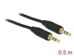 DELOCK Klinkekabel 3,5mm -> 3,5mm St/St 0.50m schwarz