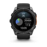 Garmin Fenix 8 3,56 cm (1.4") AMOLED 51 mm Digital 454 x 454 Pixel Touchscreen Grau WLAN GPS