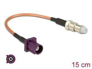 DELOCK Antennenkabel FAKRA D-St > FME-Bu RG-316 0.15m