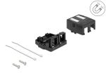 DELOCK Keystone Leergehäuse 2 Port magnetisch. Unterseite sw