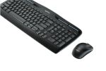 Logitech Wireless Combo MK330 Tastatur Maus enthalten Büro USB QWERTZ Deutsch Schwarz