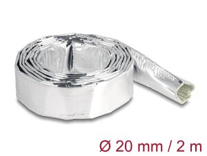 DELOCK Kabelschlauch aus Glasfasergeflecht und Alu 2m x 20mm