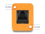 DELOCK D-Typ Modul RJ45 Buchse zu Buchse orange
