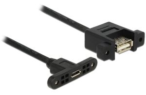 DeLOCK USB 2.0 Micro-B/A, 0.25m USB Kabel 0,25 m Micro-USB B USB A 0,48 Gbit/s Schwarz