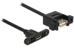 DeLOCK USB 2.0 Micro-B/A, 0.25m USB Kabel 0,25 m Micro-USB B USB A 0,48 Gbit/s Schwarz