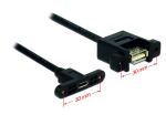 DeLOCK USB 2.0 Micro-B/A, 0.25m USB Kabel 0,25 m Micro-USB B USB A 0,48 Gbit/s Schwarz
