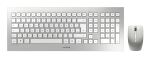 CHERRY DW 8000 Kabelloses Desktopset, Weiß/Silber,...