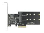 DeLOCK 3 Port SATA und 2 Slot M.2 Key B PCI Express x4 Karte - Low Profile Formfaktor