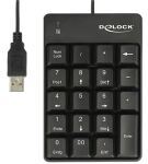 DELOCK Tastatur USB Nummernblock 19 Tasten