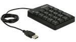 DELOCK Tastatur USB Nummernblock 19 Tasten